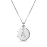 Silver Initial Charm Necklace