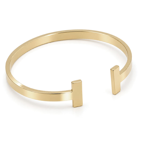 Golden Balance Bar Cuff Bracelet