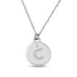 Silver Initial Charm Necklace