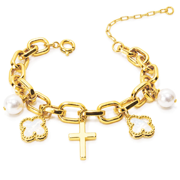 Held in Grace Cross Charm Bracelet