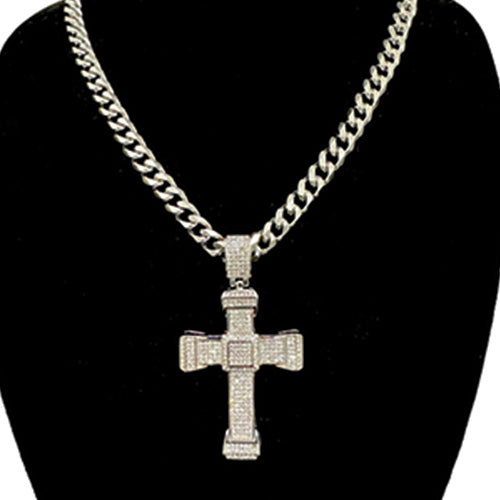 Cuban Link Cross Neckalce