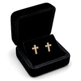 Faith & Sparkle Cross Stud Earrings
