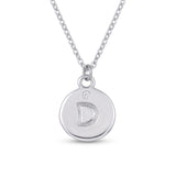 Silver Initial Charm Necklace
