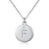 Silver Initial Charm Necklace