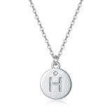 Silver Initial Charm Necklace