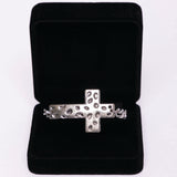 Hammered Faith Cross Bracelet