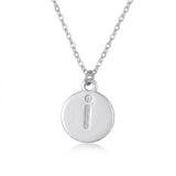 Silver Initial Charm Necklace