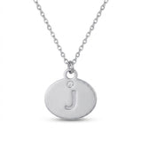 Silver Initial Charm Necklace
