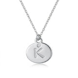 Silver Initial Charm Necklace