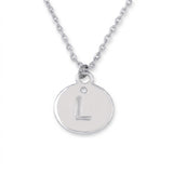 Silver Initial Charm Necklace
