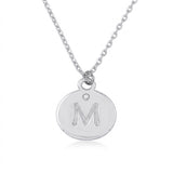 Silver Initial Charm Necklace
