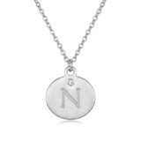 Silver Initial Charm Necklace