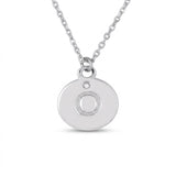 Silver Initial Charm Necklace
