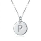Silver Initial Charm Necklace