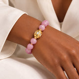 Rosabelle Pink Jade Bracelet