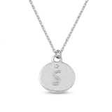 Silver Initial Charm Necklace