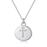 Silver Initial Charm Necklace
