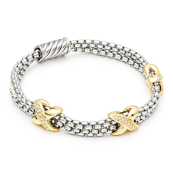 Kisses Two Toned Bracelet