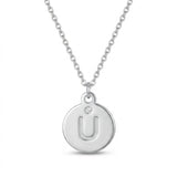 Silver Initial Charm Necklace