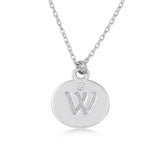 Silver Initial Charm Necklace