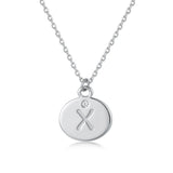 Silver Initial Charm Necklace