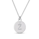 Silver Initial Charm Necklace