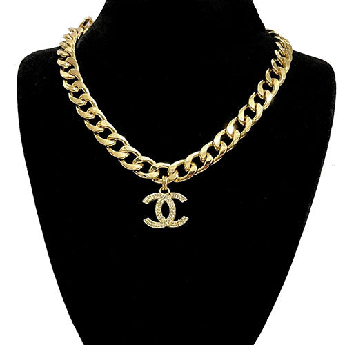Twin Circle Cuban Link Necklace