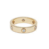 Gold Bezel Set CZ Ring 5MM