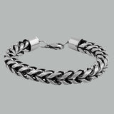 Curb Link Antique Stainless Steel Bracelet