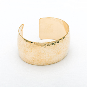 Hammered Gold Cuff Bangle