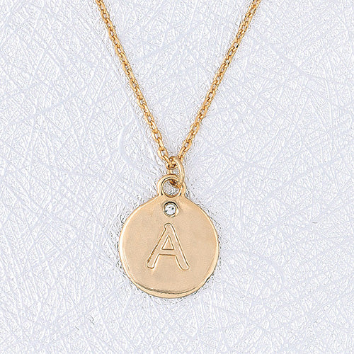 Gold Initial Charm Necklace