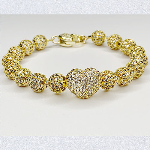 "Brilliant Love" Heart Bracelet