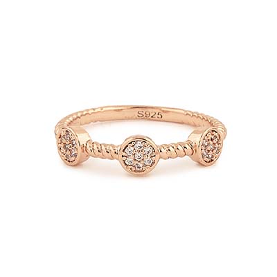Rose Gold Cz Ring
