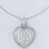 Cz Heart Pave Necklace