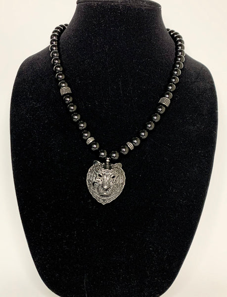 Black Onyx Black Panther Necklace