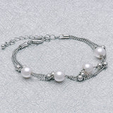 Triple Row Pearl Bracelet