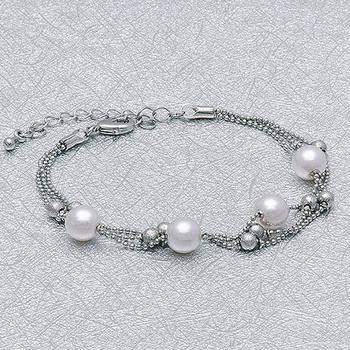 Triple Row Pearl Bracelet